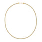 14K Yellow Gold Over Sterling Silver Two-Tone Diamond-Cut Ice Chain Necklace 22 Inches