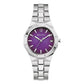 Bulova Purple Dial Stainless Steel Bracelet Prestige Women's Watch 96M168