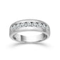 Channel Set Mens Diamond Wedding Band in 10 Karat White Gold (1 Ctw)