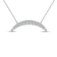 10 Karat White Gold 1/6 Carat Diamond Crescent Pendant
