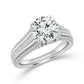 Above Love Star Round and Baguette Lab Grown Diamond Engagement Ring in White Gold (2 3/4 Ctw)