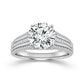 Above Love Star Round and Baguette Lab Grown Diamond Engagement Ring in White Gold (2 3/4 Ctw)