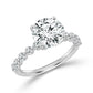 Above Love Star Round Lab Grown Diamond Engagement Ring in White Gold (3 1/4 Ctw)