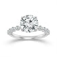Above Love Star Round Lab Grown Diamond Engagement Ring in White Gold (3 1/4 Ctw)