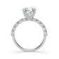 Above Love Star Round Lab Grown Diamond Engagement Ring in White Gold (3 1/4 Ctw)