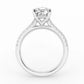 Cushion Hidden Halo Lab Grown Diamond Engagement Ring in White Gold (3 1/2 Ctw)