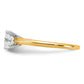 1.00 Carat Round Lab Grown Diamond Solitaire Engagement Ring in 14 Karat Yellow Gold
