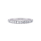 1/3 Ctw Classic Micro Pave Diamond Wedding Band in 14 Karat White Gold