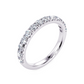3/4 Ctw Classic Micro Pave Diamond Wedding Band in 14 Karat White Gold
