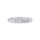 3/4 Ctw Classic Micro Pave Diamond Wedding Band in 14 Karat White Gold
