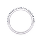 3/4 Ctw Classic Micro Pave Diamond Wedding Band in 14 Karat White Gold