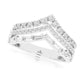 Baguette and Round Diamond Three Row Tapered Design Ring