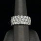 3 Row Lab Grown Diamond Fashion Band in Sterling Silver (5 Ctw)