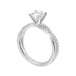 1/5 Ctw Daphne Diamond Criss Cross Engagement Ring Setting in 14 Karat White Gold