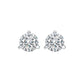 Martini Set Natural Diamond Stud Earrings in 14 Karat White Gold (1/2 CTW)