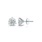 Martini Set Natural Diamond Stud Earrings in 14 Karat White Gold (1/2 CTW)