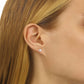 Martini Set Round Lab Grown Diamond Stud Earrings in 14 Karat White Gold (3/4 CTW)