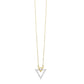 14 Karat Two Tone Gold Diamond Triangle Necklace (1/4 Ctw)