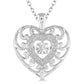Silver Heart Shape Emotion Diamond Pendant