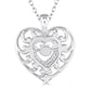Silver Heart Shape Emotion Diamond Pendant