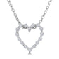 Silver Heart Shape Petite Diamond Fashion Pendant