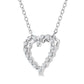 Silver Heart Shape Petite Diamond Fashion Pendant