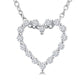 Silver Heart Shape Petite Diamond Fashion Pendant