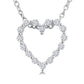 Silver Heart Shape Petite Diamond Fashion Pendant