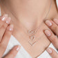 Silver Heart Shape Petite Diamond Fashion Pendant