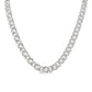 Silver Curb & Cuban Diamond Necklace