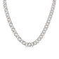 Silver Curb & Cuban Diamond Necklace