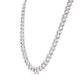 Silver Curb & Cuban Diamond Necklace