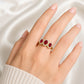 Diamond Halo Oval Ruby 3 Stone Anniversary Ring in 14 Karat Yellow Gold