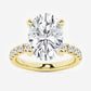 Oval Hidden Halo Lab Grown Diamond Engagement Ring in Yellow Gold (4 1/2 Ctw)