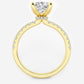 Oval Hidden Halo Lab Grown Diamond Engagement Ring in Yellow Gold (4 1/2 Ctw)