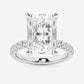 Radiant Hidden Halo Lab Grown Diamond Engagement Ring in White Gold (4 1/2 Ctw)