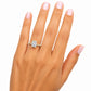 Emerald Hidden Halo Lab Grown Diamond Engagement Ring in Yellow Gold (3 1/2 Ctw)