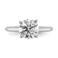 2.00 Carat Round Lab Grown Diamond Solitaire Engagement Ring in 14 Karat White Gold