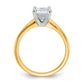 1 1/2 Carat Round Lab Grown Diamond Solitaire Engagement Ring in 14 Karat Yellow Gold