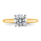 1 1/2 Carat Round Lab Grown Diamond Solitaire Engagement Ring in 14 Karat Yellow Gold