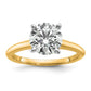 2.00 Carat Round Lab Grown Diamond Solitaire Engagement Ring in 14 Karat Yellow Gold