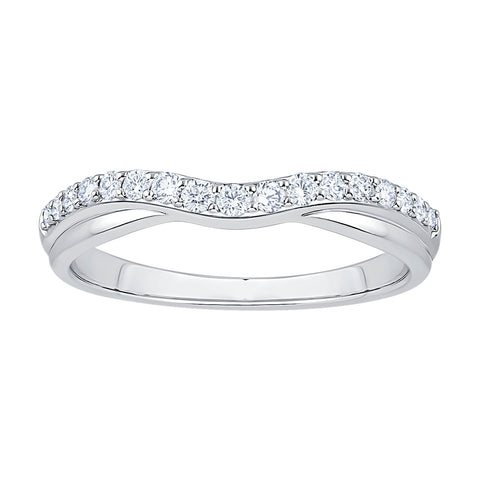 Diamond Wedding Band in 14 Karat White Gold (1/4 Ctw)