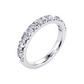 1 Ctw Classic Micro Pave Diamond Wedding Band in 14 Karat White Gold