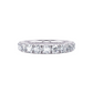 1 Ctw Classic Micro Pave Diamond Wedding Band in 14 Karat White Gold