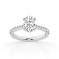 Oval Hidden Halo Lab Grown Diamond Wedding Set in White Gold (2 1/2 Ctw)