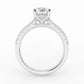 Oval Hidden Halo Lab Grown Diamond Wedding Set in White Gold (2 1/2 Ctw)