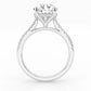 Round Hidden Halo Lab Grown Diamond Wedding Set in White Gold (2 1/2 Ctw)