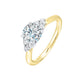 1/5 Ctw Daphne Diamond Engagement Ring Setting in 14 Karat Two Tone Gold
