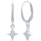 Star of Hope Diamond Dangle Earrings in Sterling Silver (1/10 Ctw)