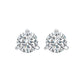 Martini Set Natural Diamond Stud Earrings in 14 Karat White Gold (1 CTW)